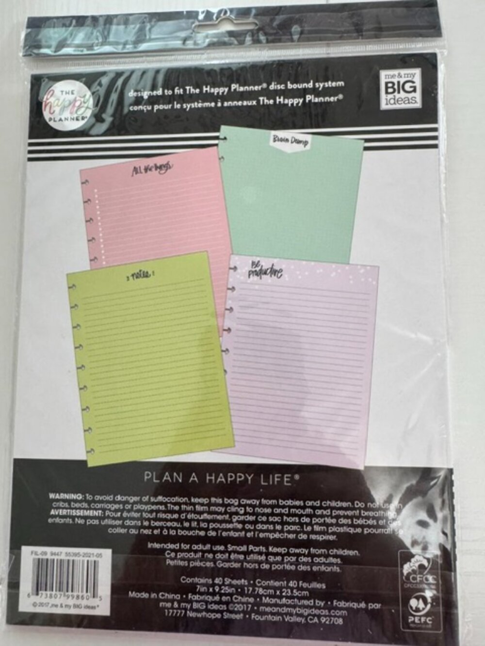 NIP The Happy Planner Classic Refill Note Pages - Picture 2 of 2